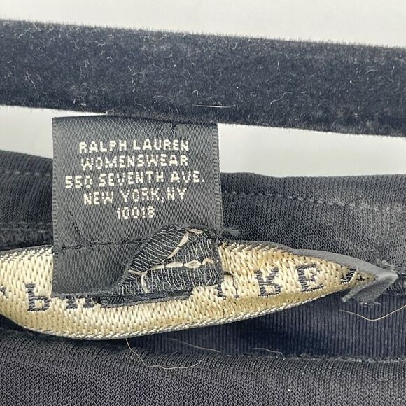 Ralph Lauren Black Label Black Stretch Square Neck 3/4 Sleeve Midi Dress Size 10 - Picture 4 of 9